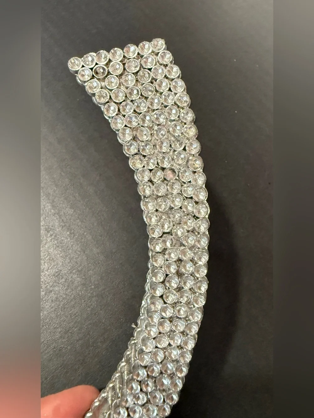 Vintage 80’s Rhinestone Bling Banana Clip Hair Accessory